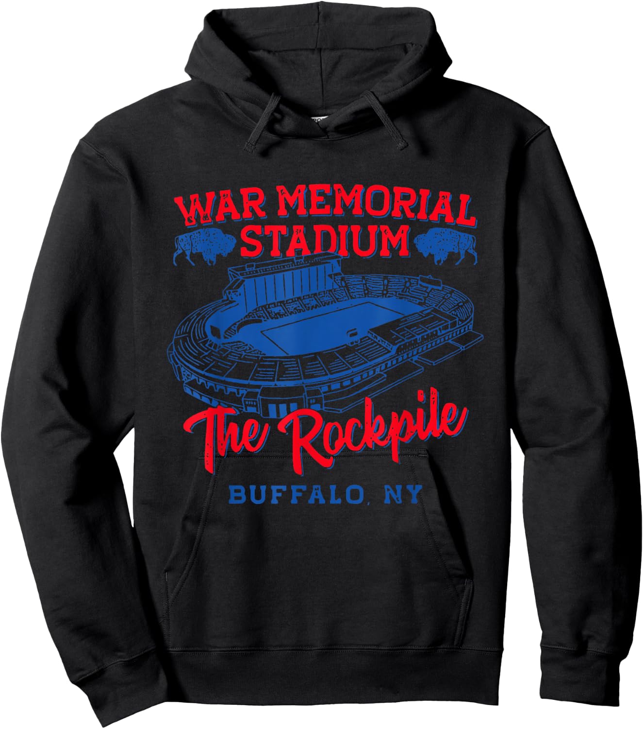 THE ROCKPILE Buffalo New York War Memorial Stadium NY Hoodie - Hoodie | Black