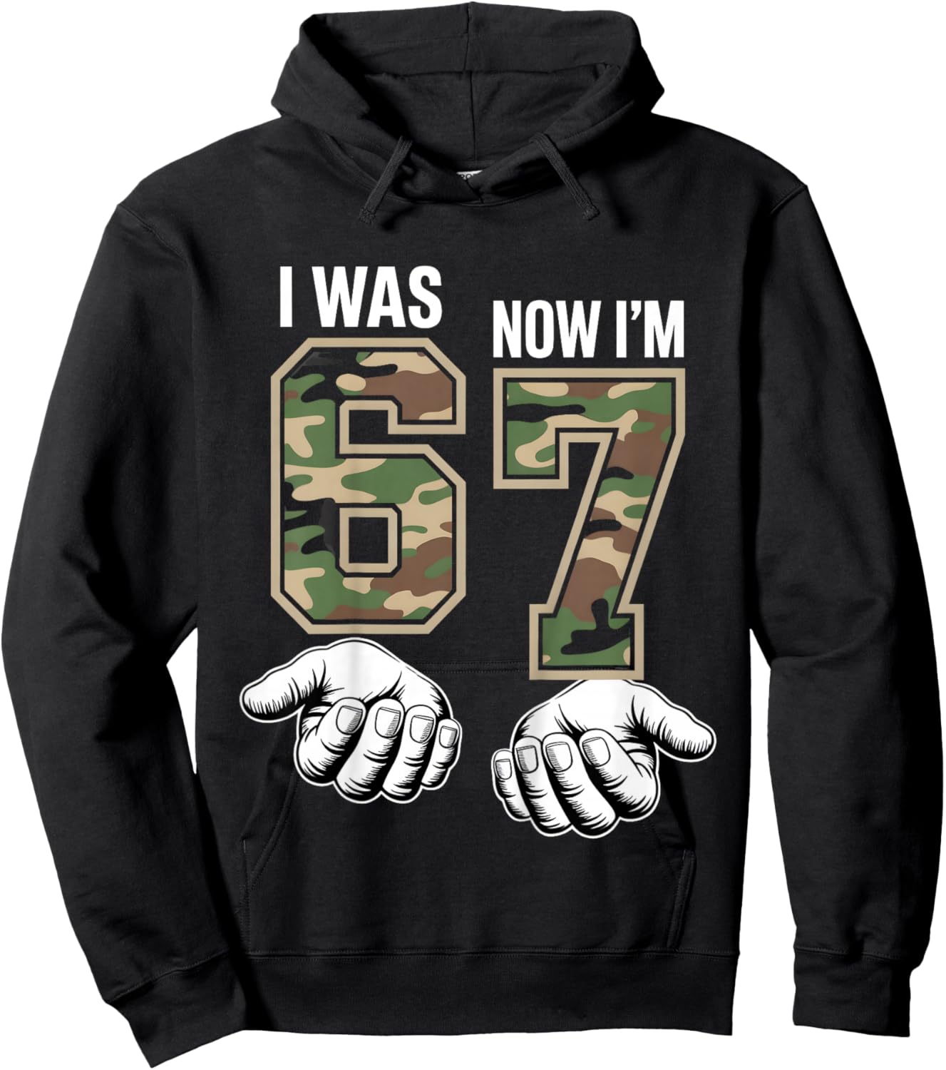 I was 6 Now Im 7 Year Old Camouflage 7 Birthday 6 7 Birthday Hoodie - Hoodie | Black