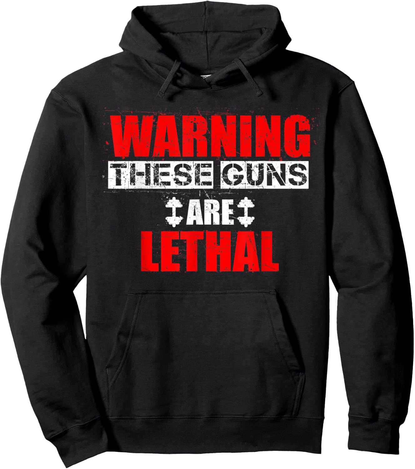 Lethal Guns | Funny Fitness Gym Workout Bodybuilding Hoodie - Hoodie | Black