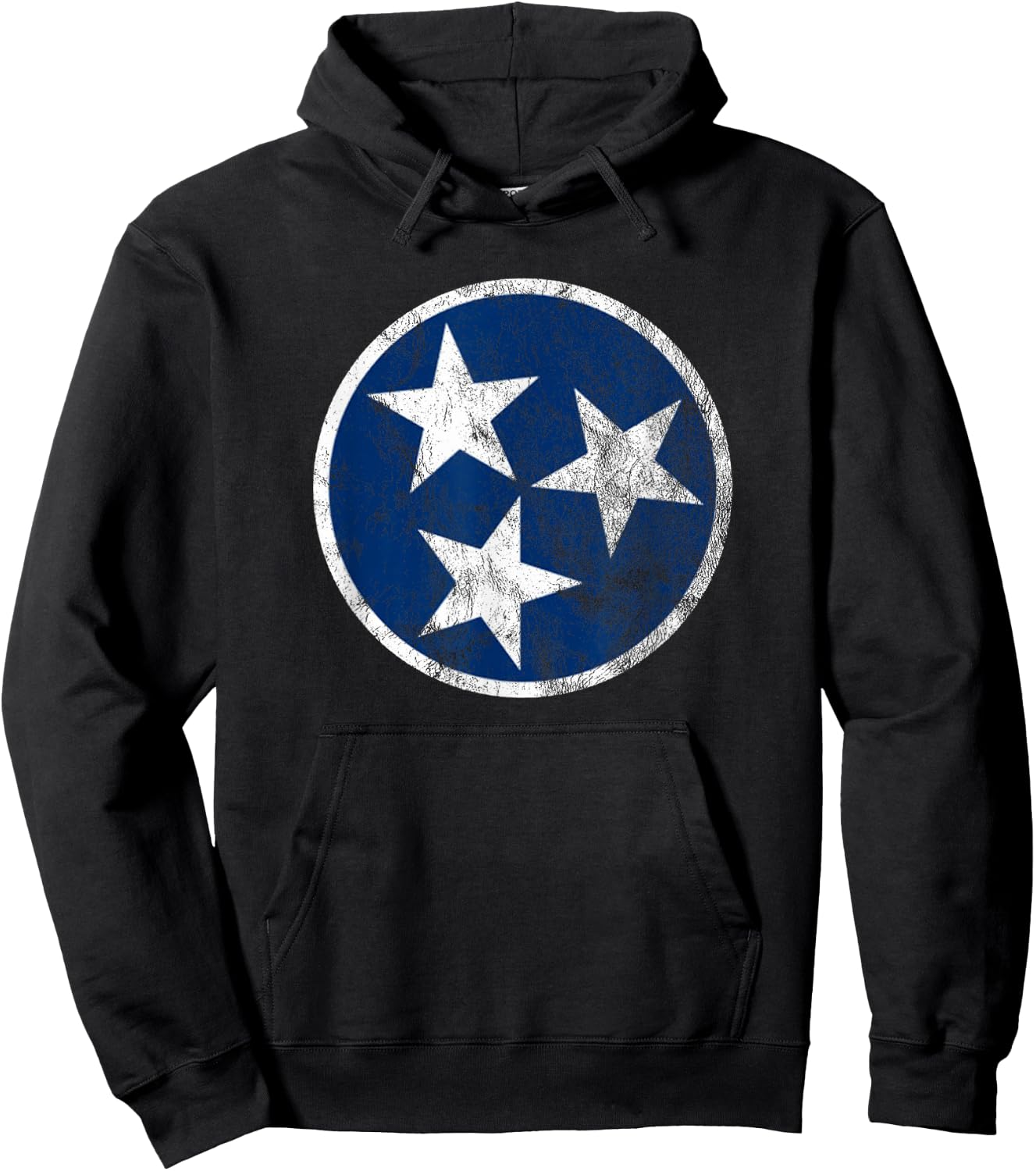 Tennessee State Flag Blue White Stars Traditional Hoodie - Hoodie | Black