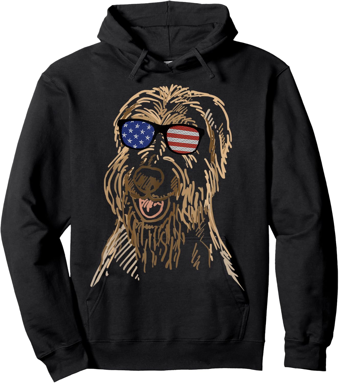 Soft Coated Wheaten Terrier in glasses T Shirt Hoodie - Hoodie | Black