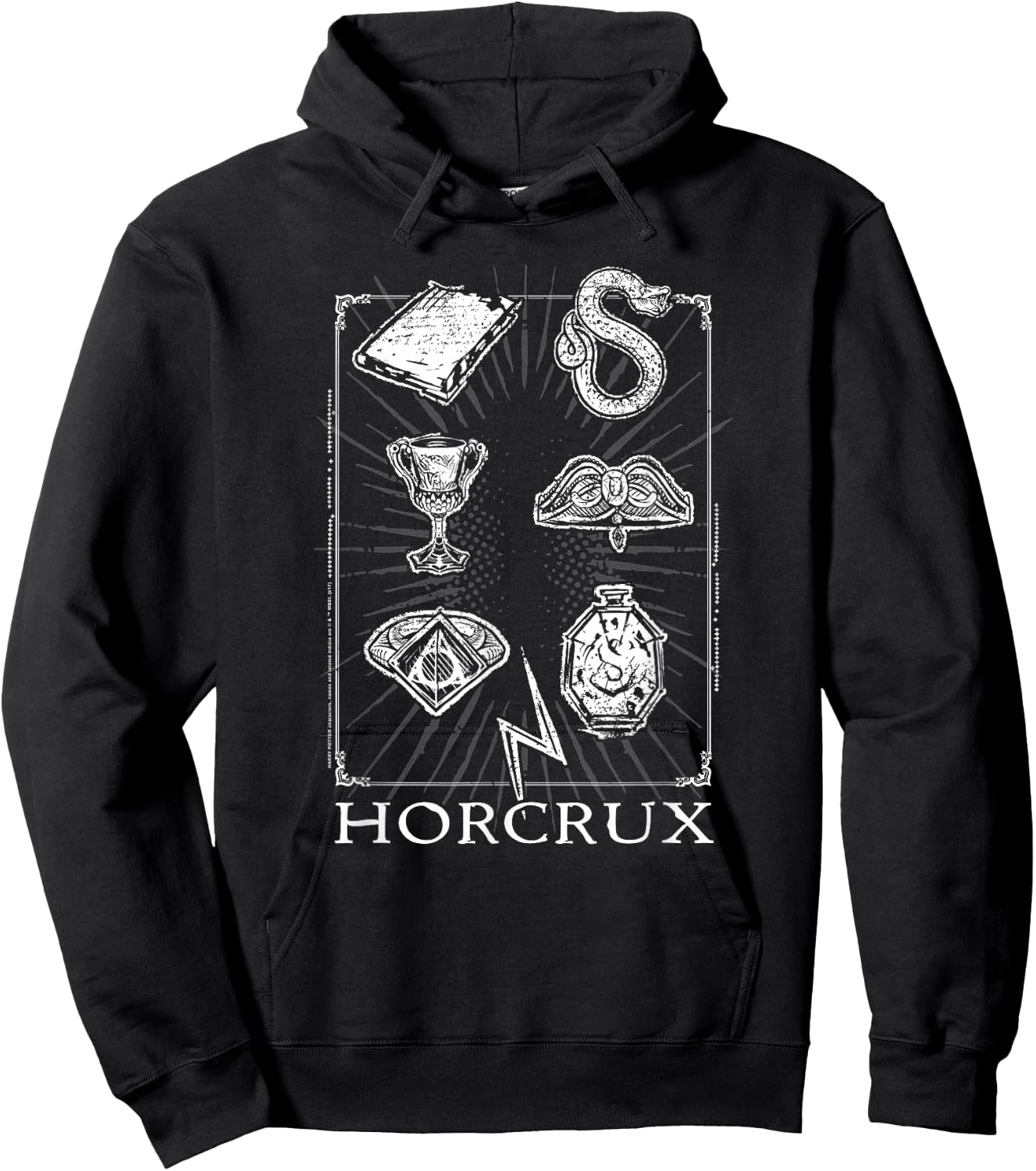 Harry Potter Horcrux Symbols Hoodie - Hoodie | Black