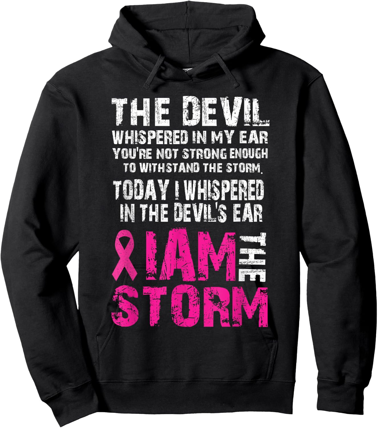 I am the storm Breast cancer awareness Hoodie - Hoodie | Black