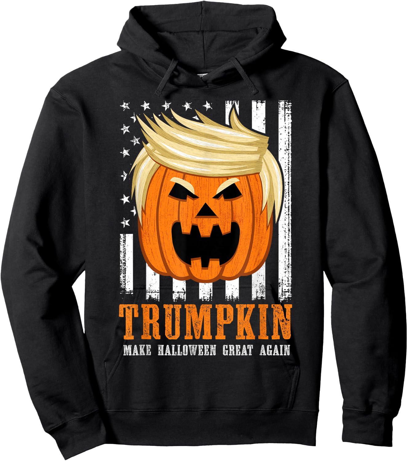 USA Trumpkin Make Halloween Great Again Funny Hoodie - Hoodie | Black