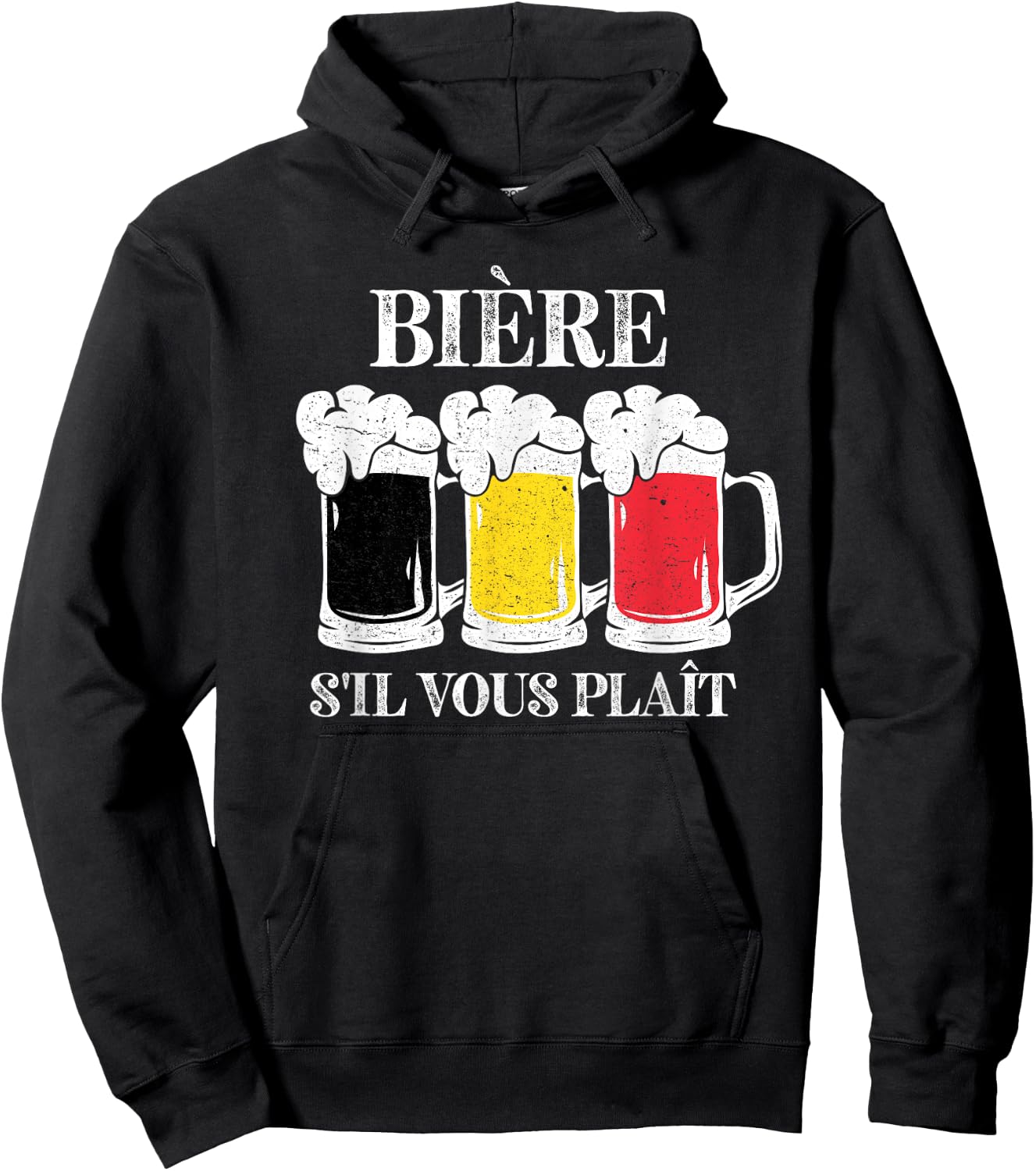 Bière S'il Vous Plaît Funny Belgium Party Belgian Beer Fest Hoodie - Hoodie | Black
