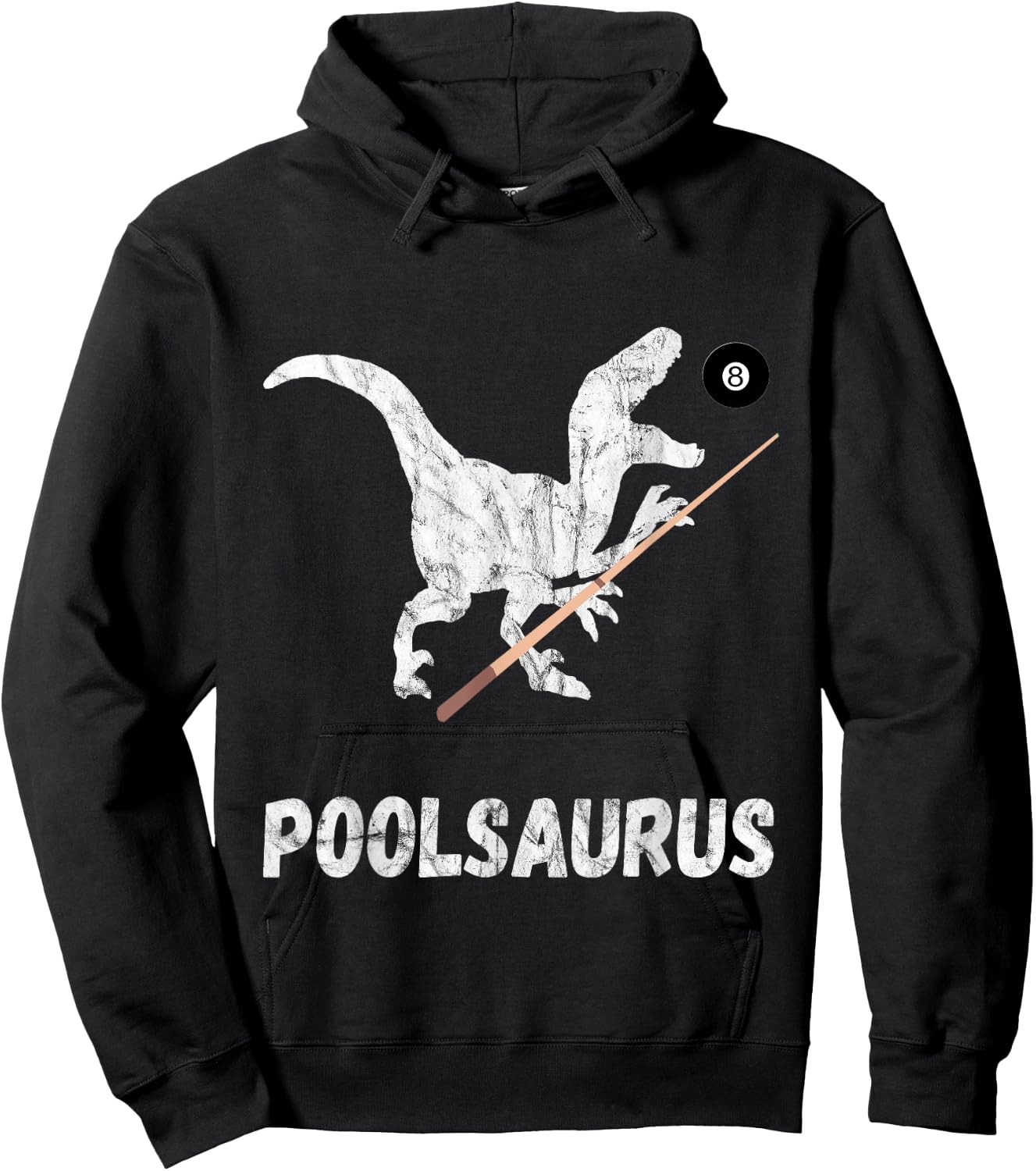 Pool Billiard Dinosaur Snooker Player T-Rex Funny Billiard Hoodie - Hoodie | Black