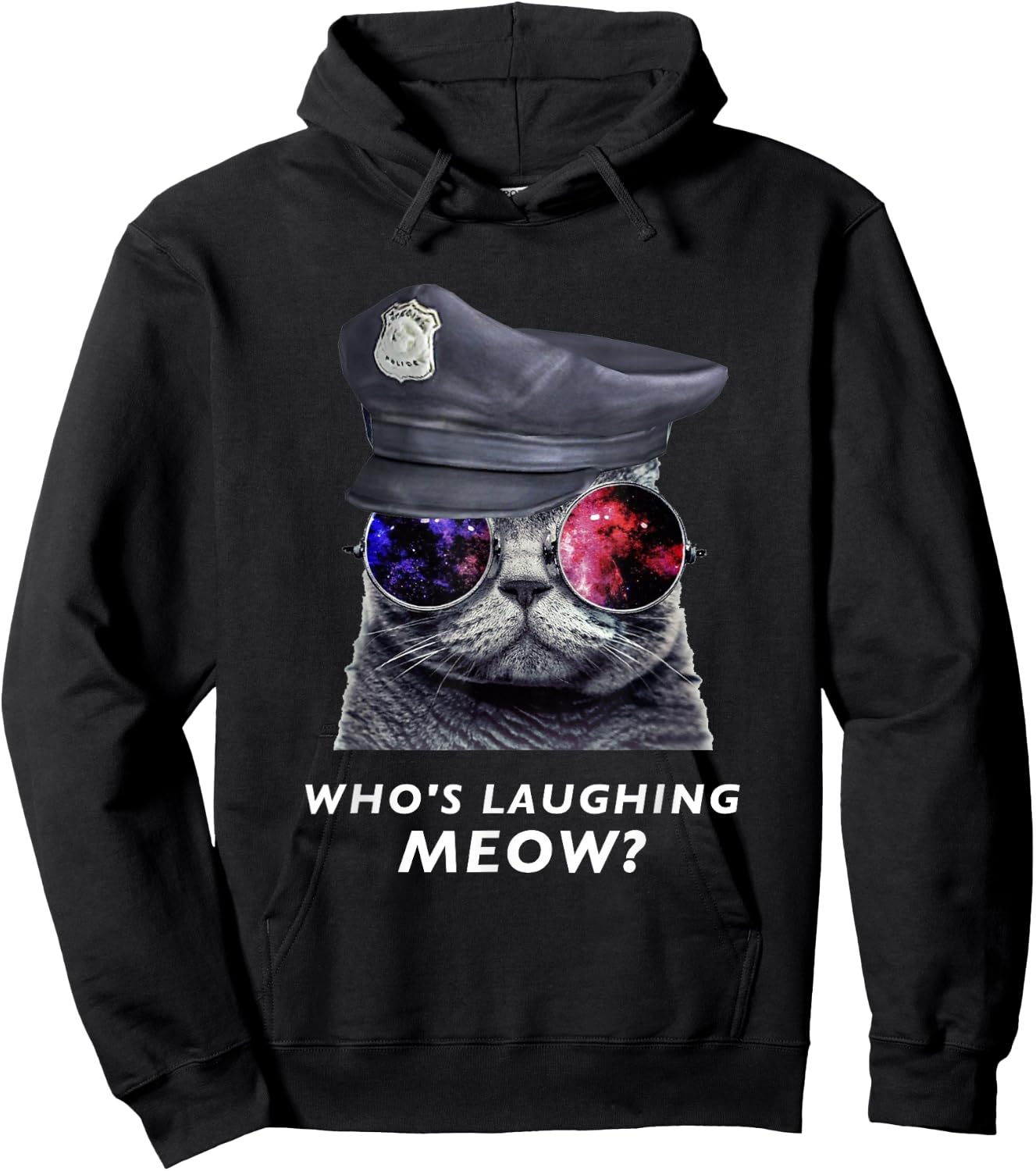 Who's Laughing Meow Shirt - Funny Cat Hoodie - Hoodie | Black