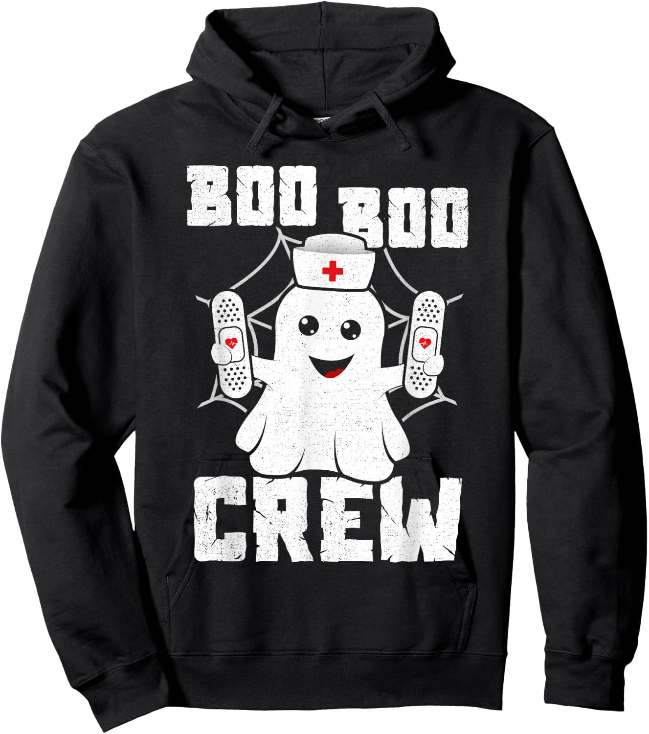 Boo Boo Crew Shirt Ghost Nurse Costume Girls Funny Halloween Hoodie - Hoodie | Black