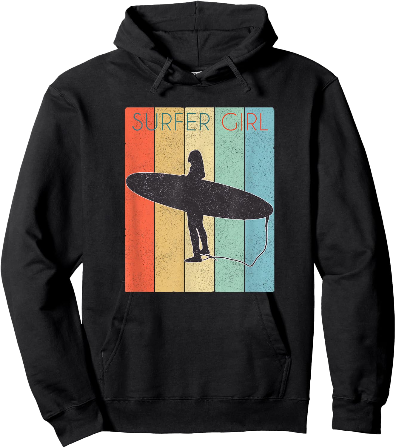 Surfer Girl Surf /Surf Girl Throwback Hoodie - Hoodie | Black
