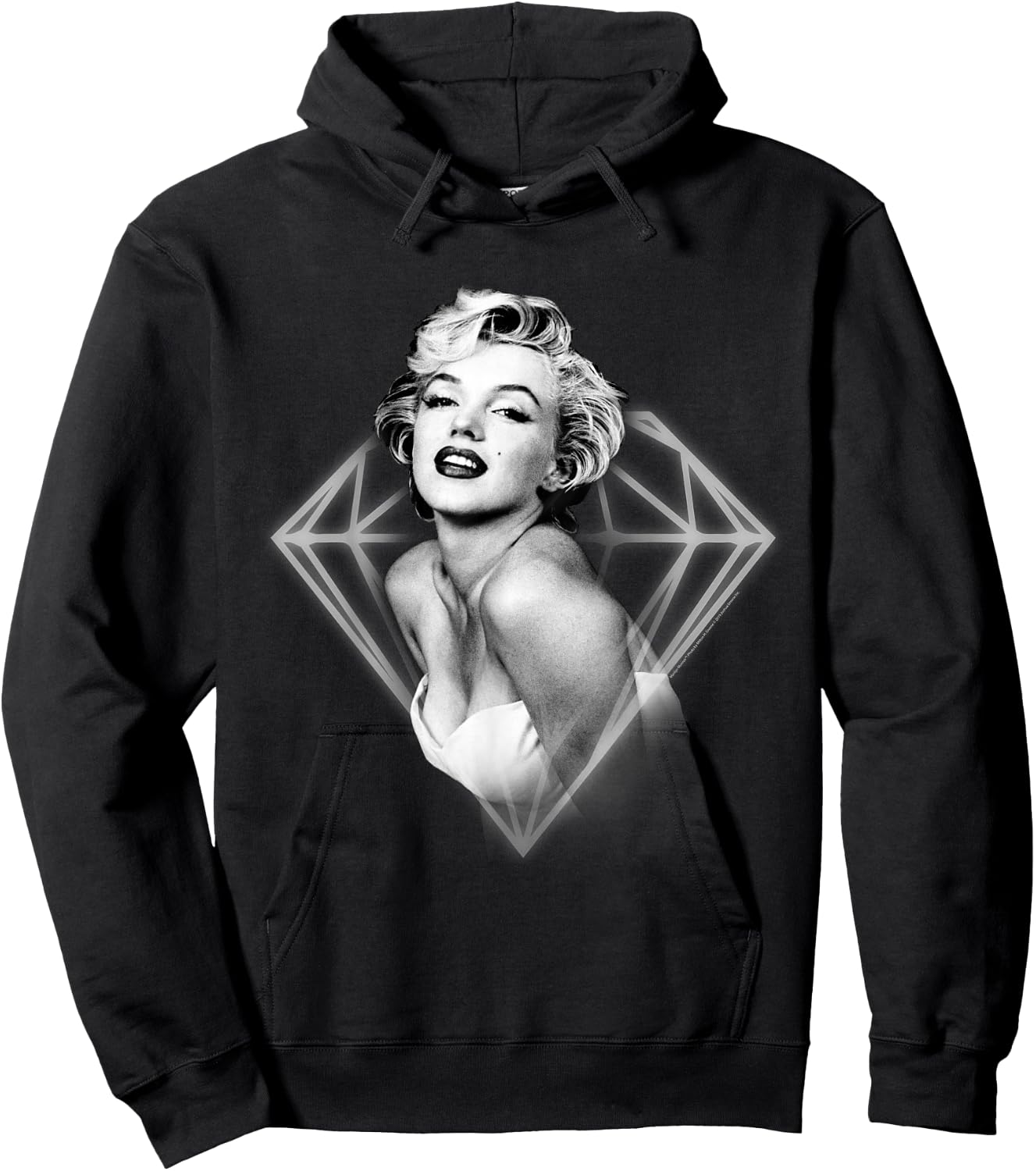 Marilyn Monroe Glowing Diamond Hoodie - Hoodie | Black