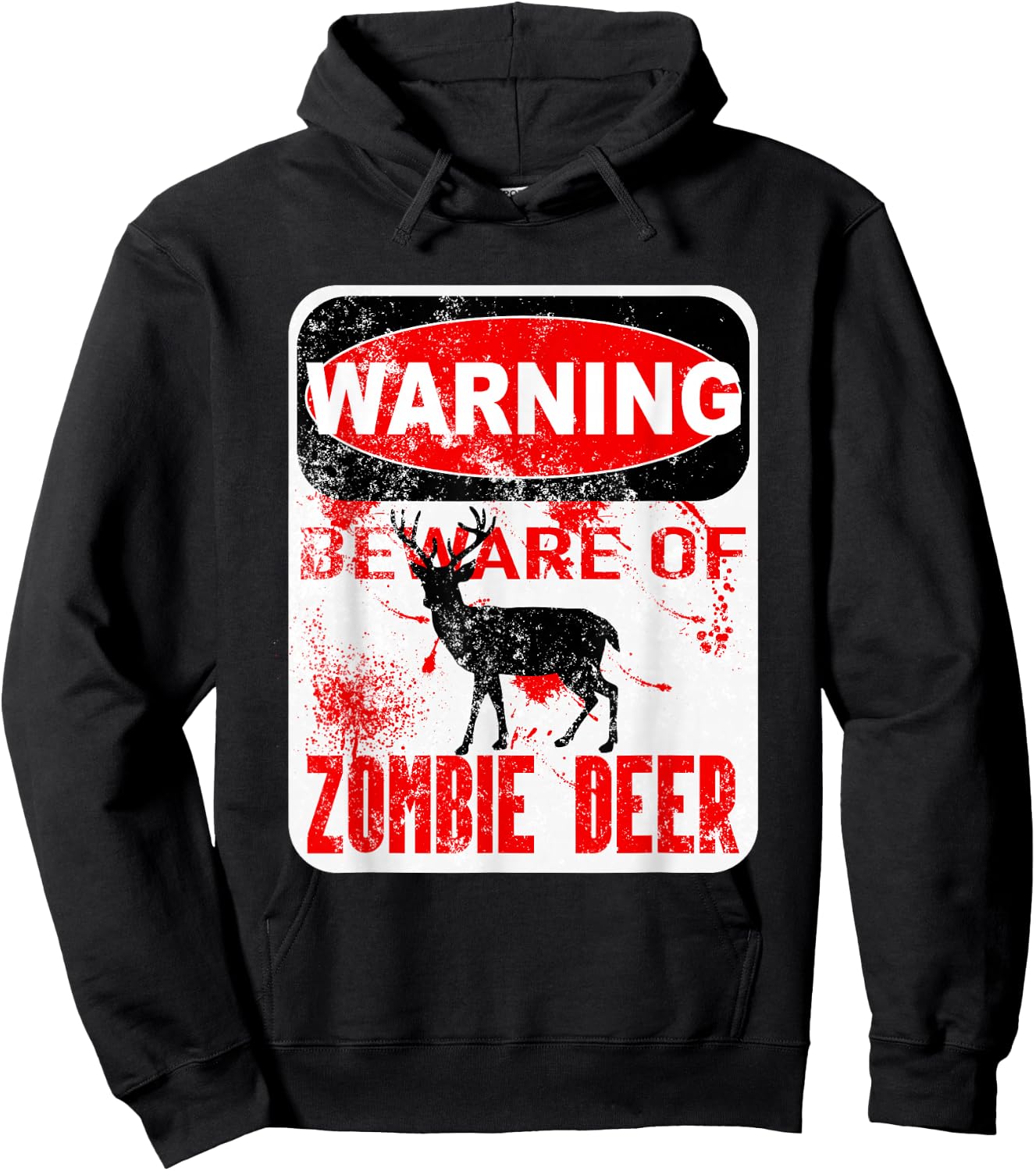 Zombie Deer Hunting Disease Apocalypse T Shirt Hoodie - Hoodie | Black