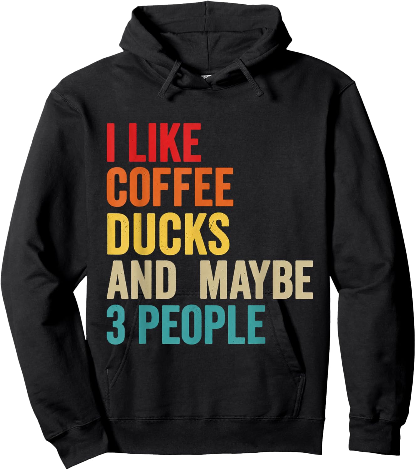 I Like Coffee Ducks and Maybe 3 People Funny Introvert Hoodie - Hoodie | Black