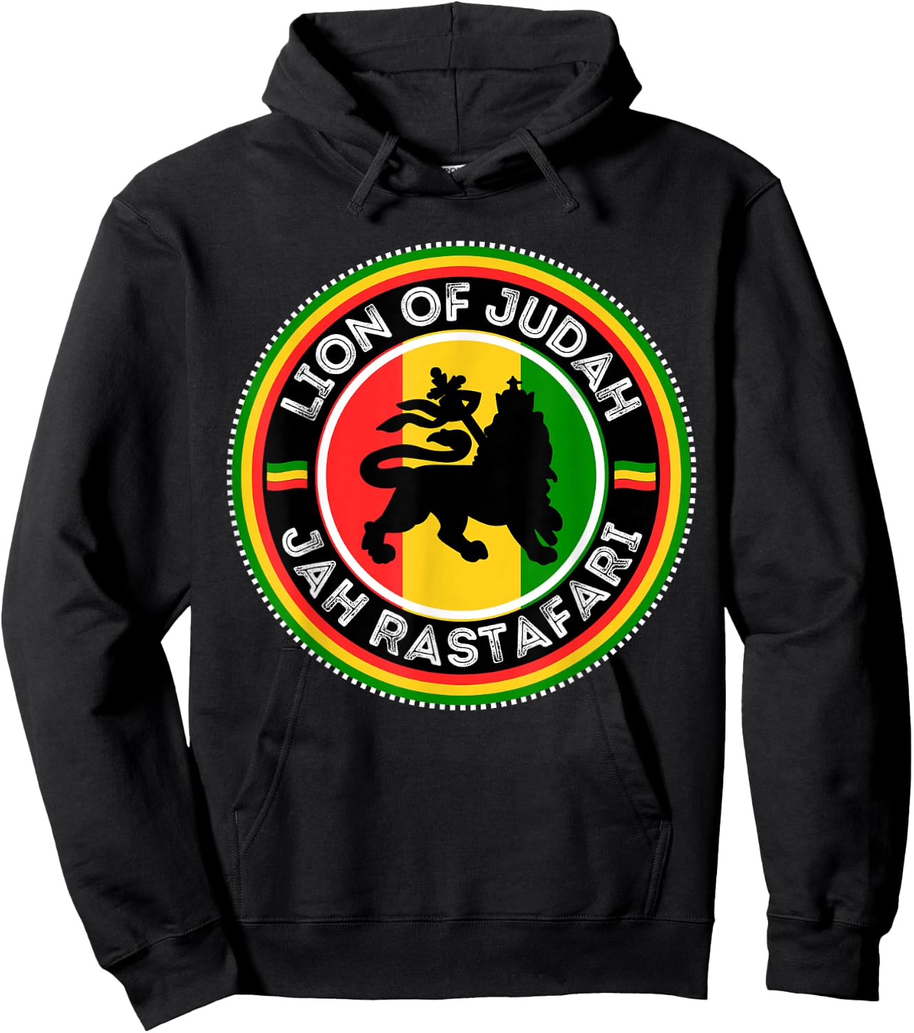 Rastafarian Lion of Judah Rastafari Reggae Hoodie - Hoodie | Black