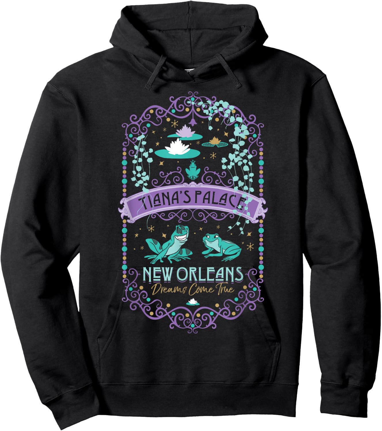 Disney Princess and The Frog Tiana's Place New Orleans Small Hoodie - Hoodie | Black