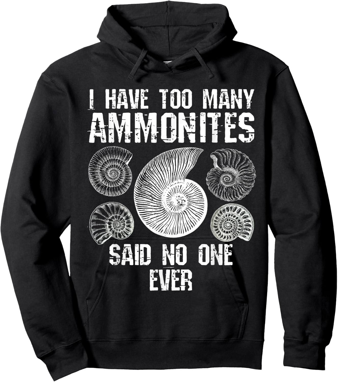 Too Many Ammonites Fossil Collector Fossil Hunting Funny Hoodie - Hoodie | Black