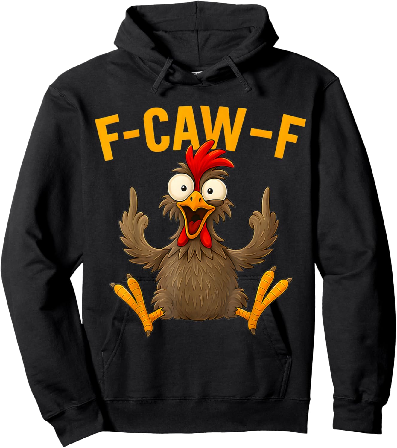 F Caw F Rooster Funny Bird Fcawf Chicken Whisperer Fawk Off Hoodie - Hoodie | Black