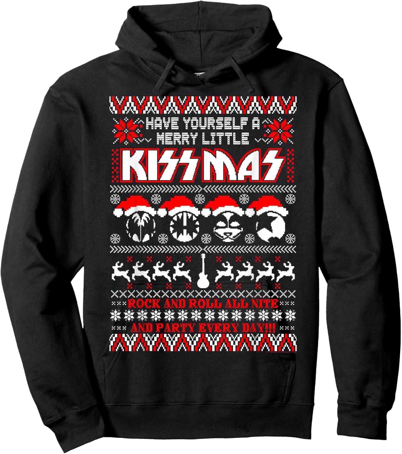 KISS - Merry Little KISSmas Hoodie - Hoodie | Black