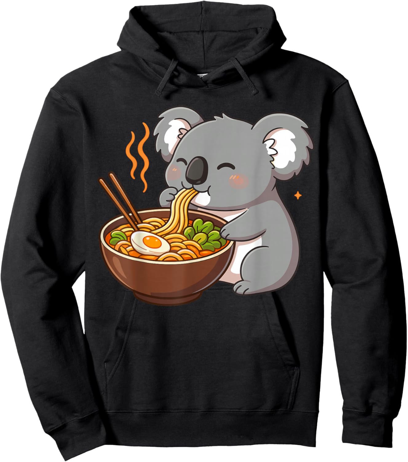 Koala Eating Ramen Noodles Hoodie - Hoodie | Black
