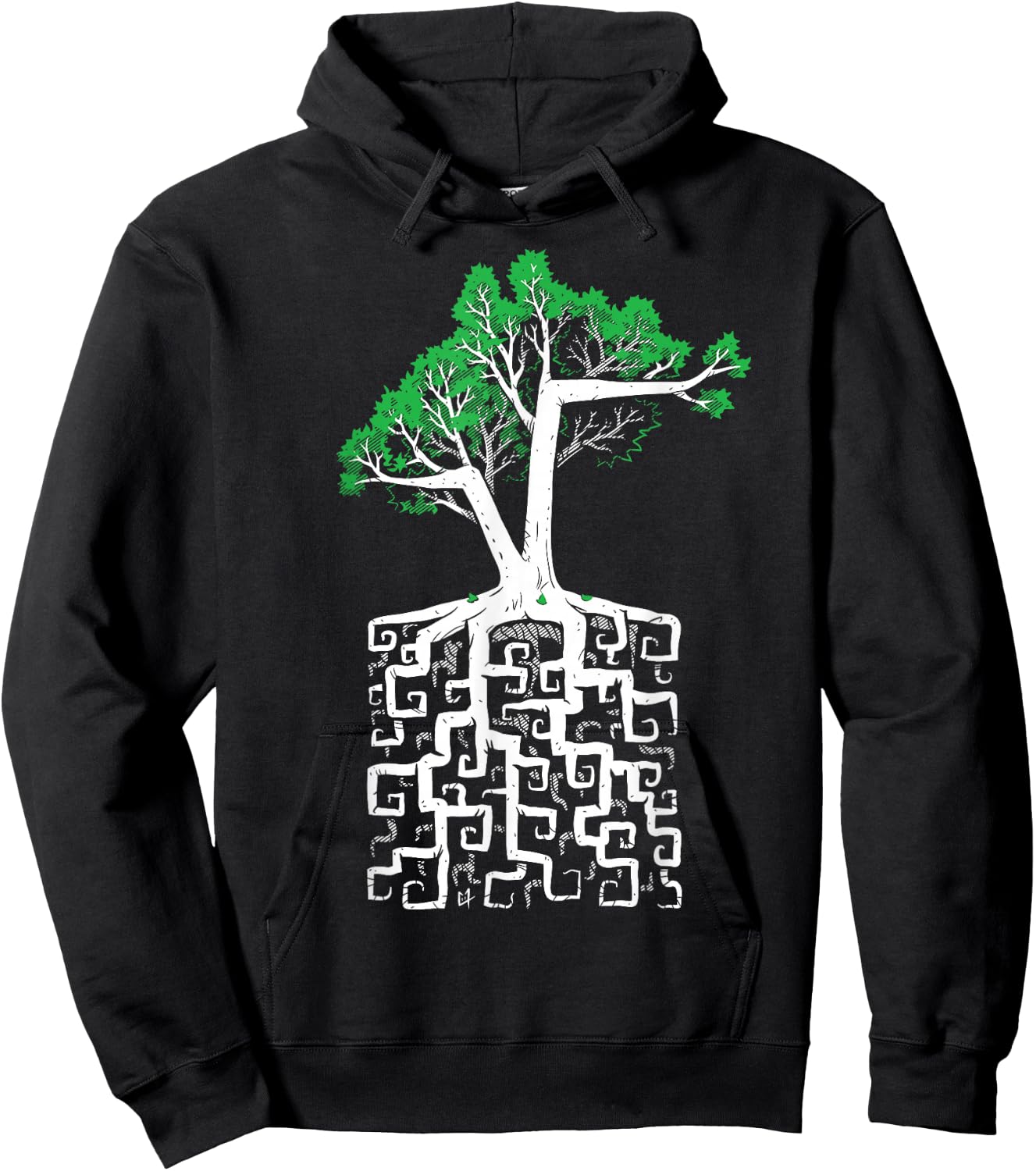 Square Root Pun with a Tree and Math Hoodie - Hoodie | Black