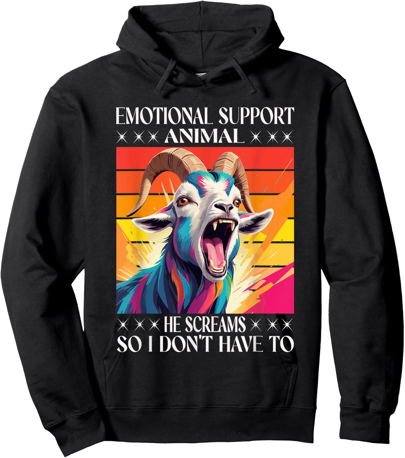 Goat Emotional Support Animal Goat Owner Raiser Hoodie - Hoodie | Black