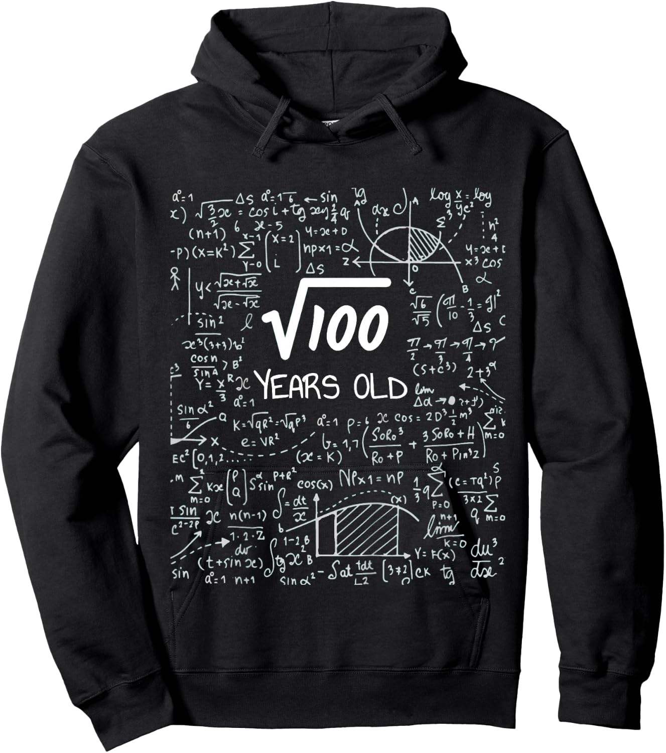 10th Birthday Graphic, Square Root of 100: 10 Years Old Hoodie - Hoodie | Black