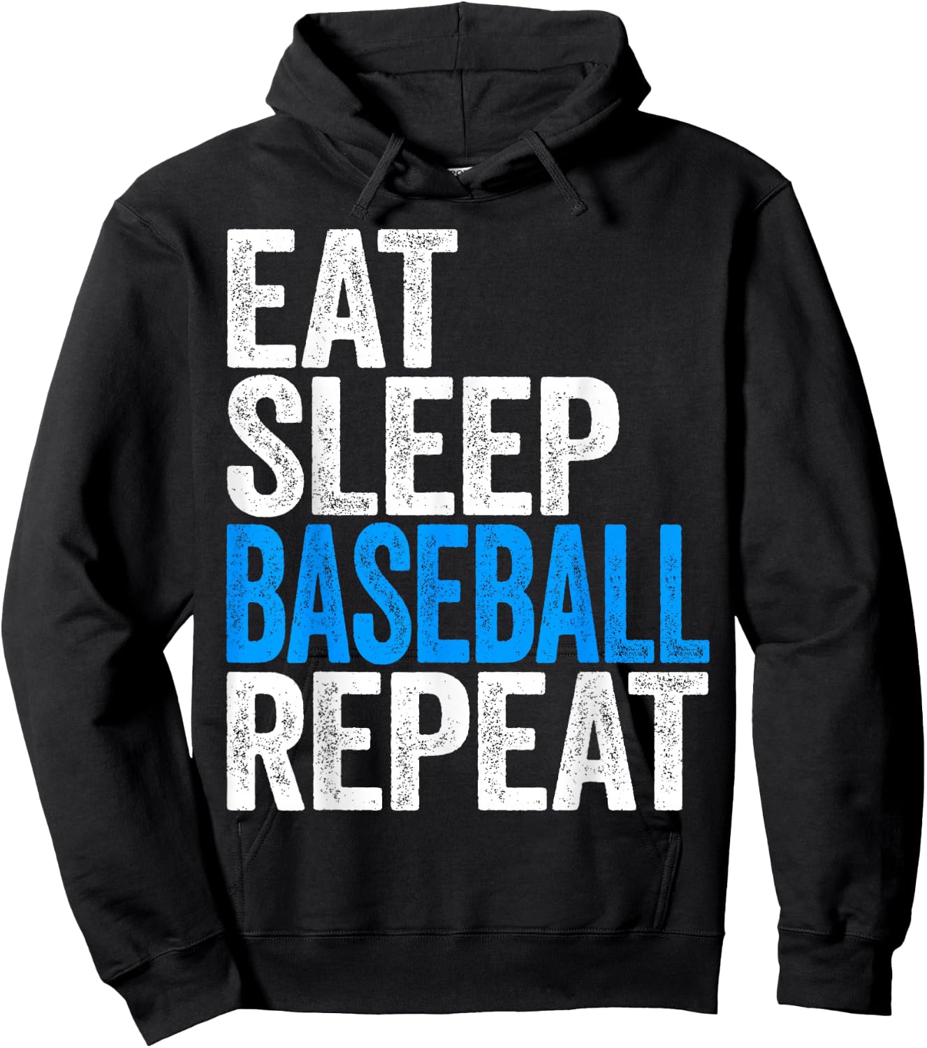 Eat Sleep Baseball Repeat Baseball Player Shirt Hoodie - Hoodie | Black