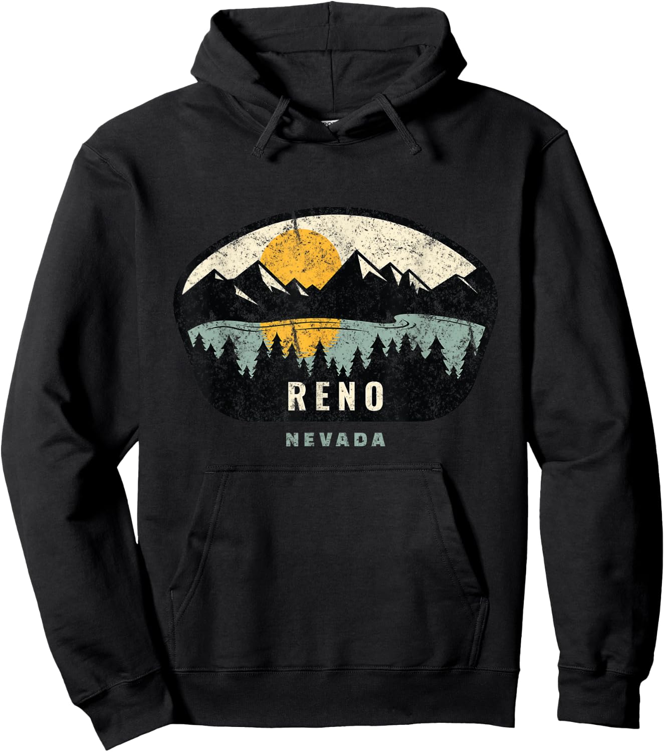 Reno Nevada, NV Vacation Souvenir Hoodie - Hoodie | Black