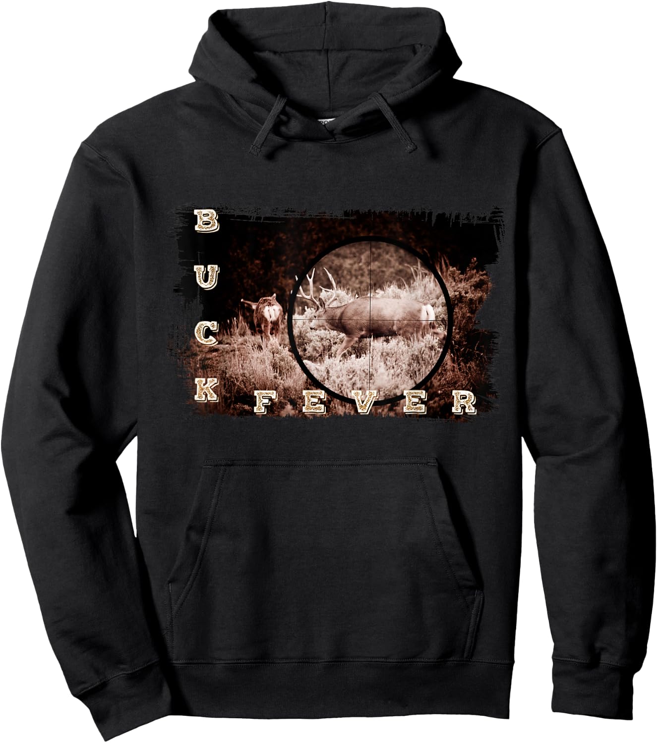 Buck Fever Rifle Hunters Mule Deer - Hunt Fever Hoodie - Hoodie | Black