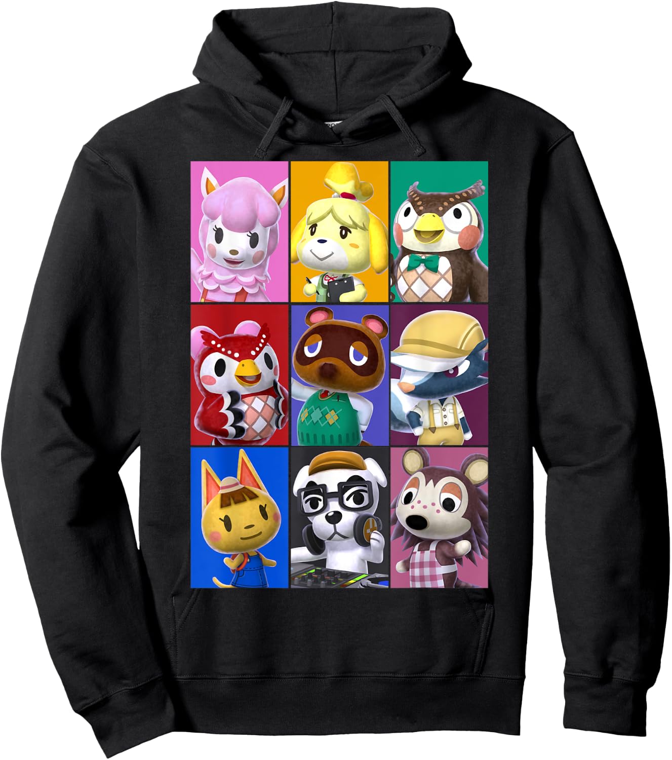 Animal Crossing Towns Folk Yearbook Photo Style Poster Hoodie - Hoodie | Black