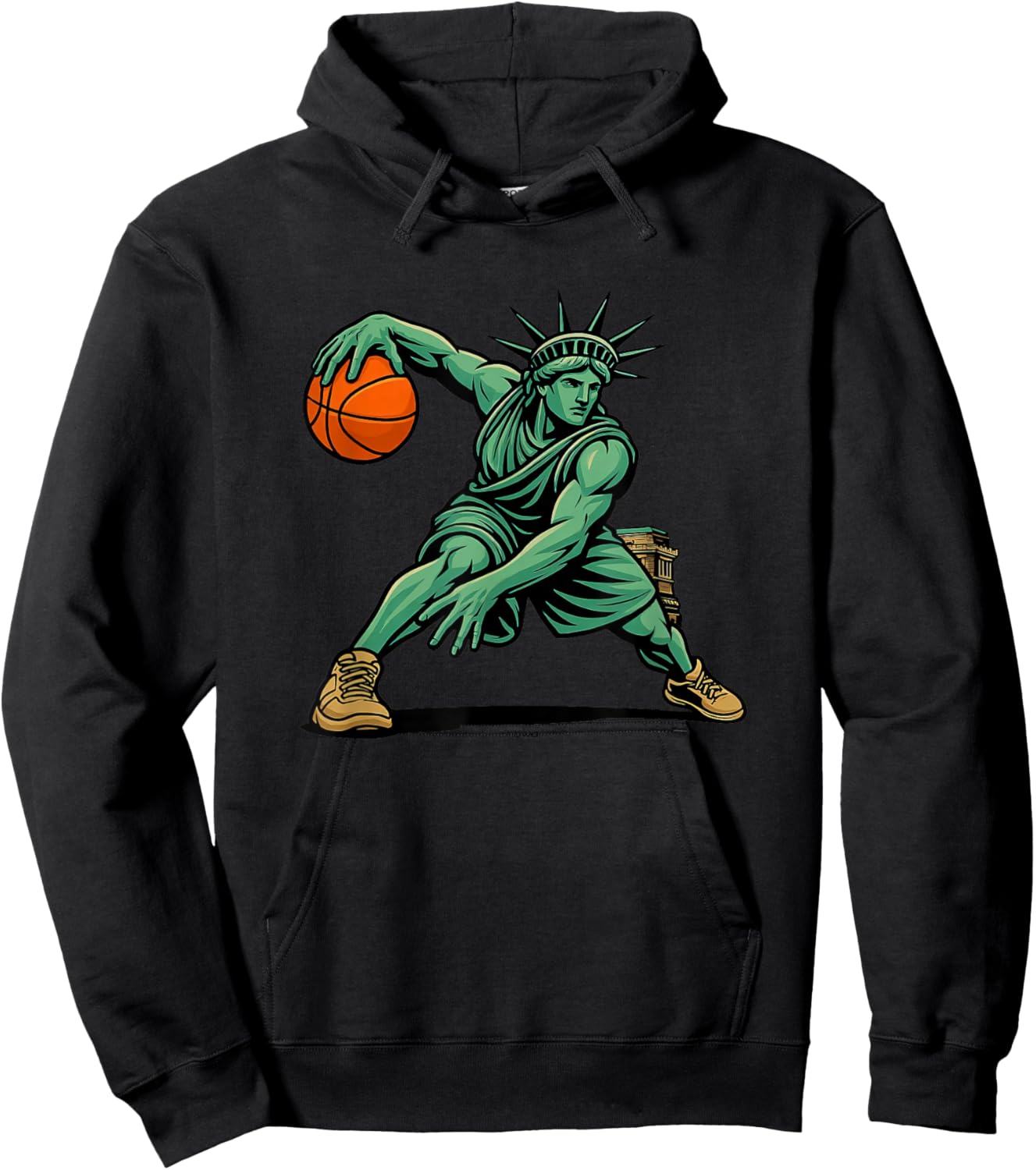 Lady Liberty Basketball - Crazy Crossover Comic Hoodie - Hoodie | Black