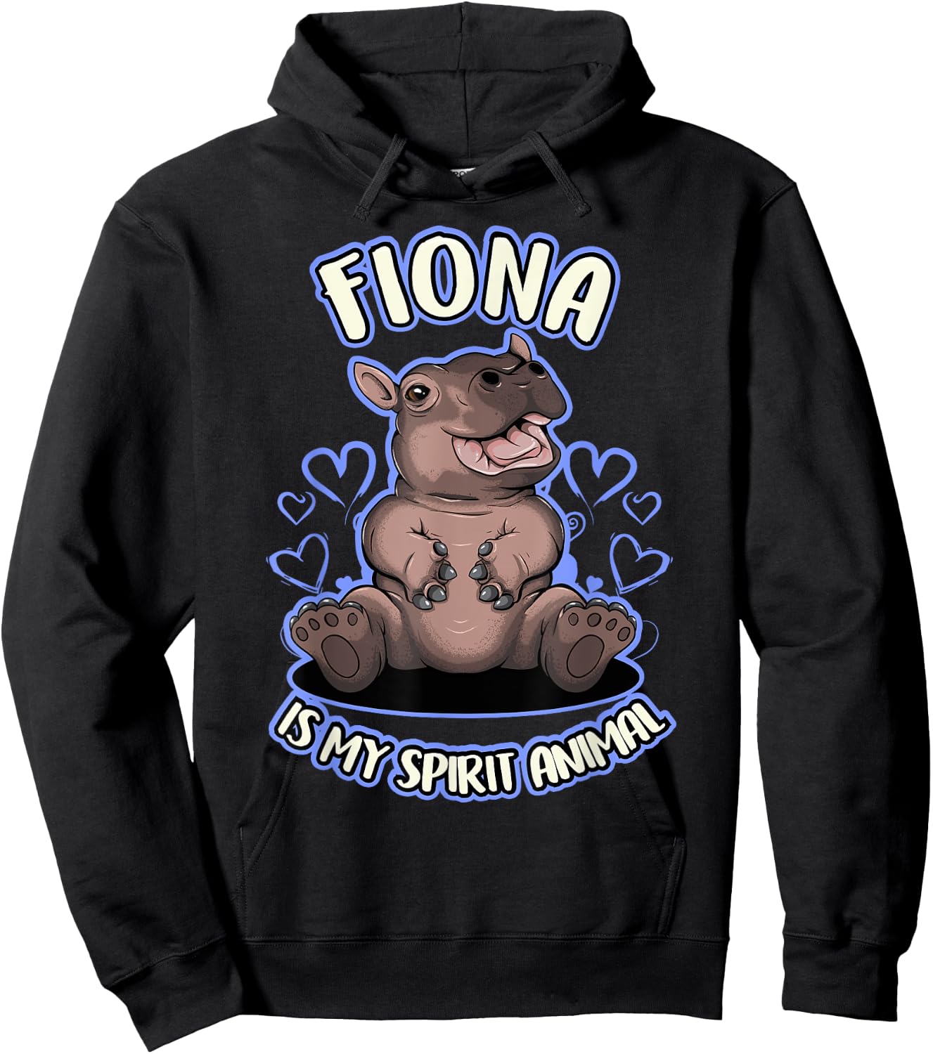 Fiona The Hippo Spirit Animal Shirt #TeamFiona Baby Hippo Hoodie - Hoodie | Black