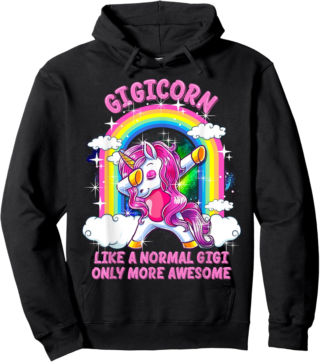Gigicorn Like A Normal Gigi Only More Awesome Unicorn Hoodie - Hoodie | Black