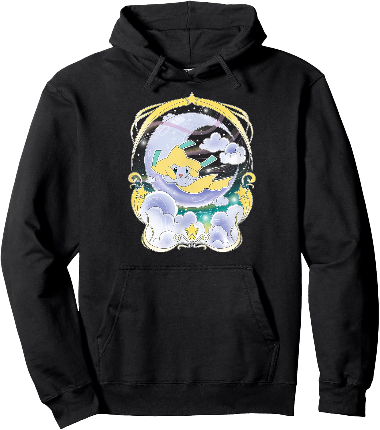 Pokémon - Jirachi Celestial Night Sky Moon Mythical Type Hoodie - Hoodie | Black