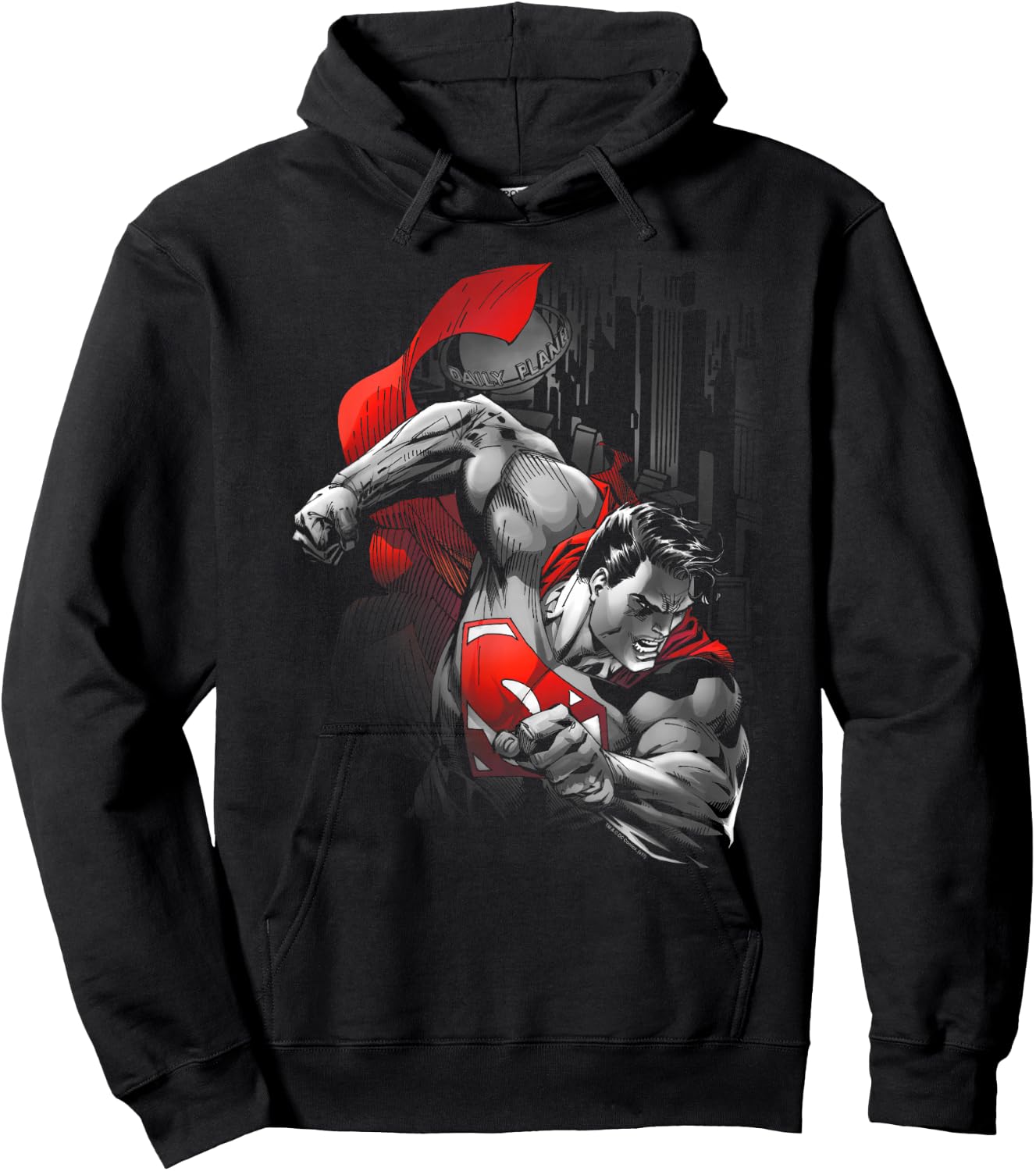 Superman My City T Shirt Hoodie - Hoodie | Black