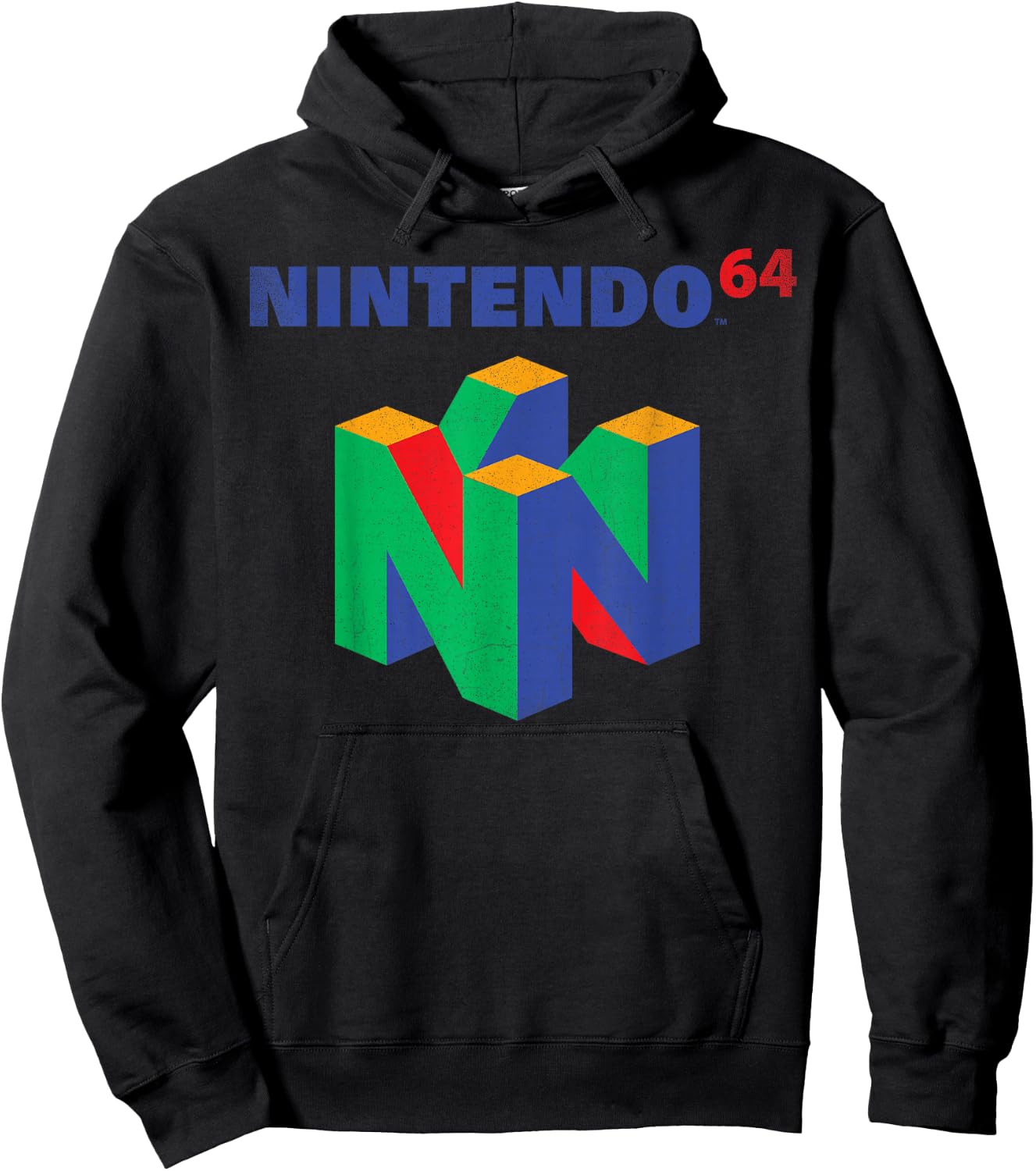 Nintendo 64 Classic Logo Retro Vintage Graphic Hoodie - Hoodie | Black