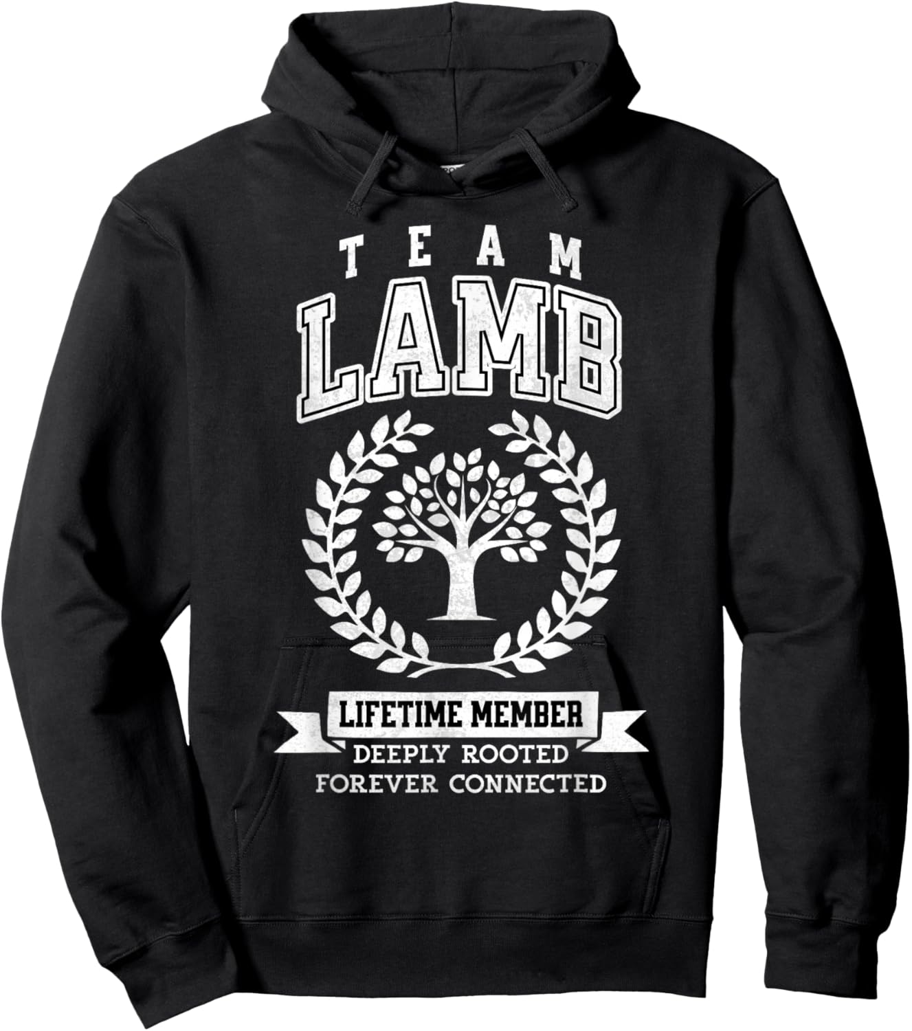 Team Lamb Last Name Surname Custom Family Reunion Hoodie - Hoodie | Black