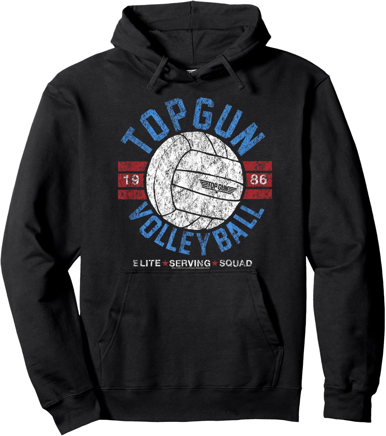 Top Gun Retro Volleyball Elite Serving Squad Action Movie Hoodie - Hoodie | Black