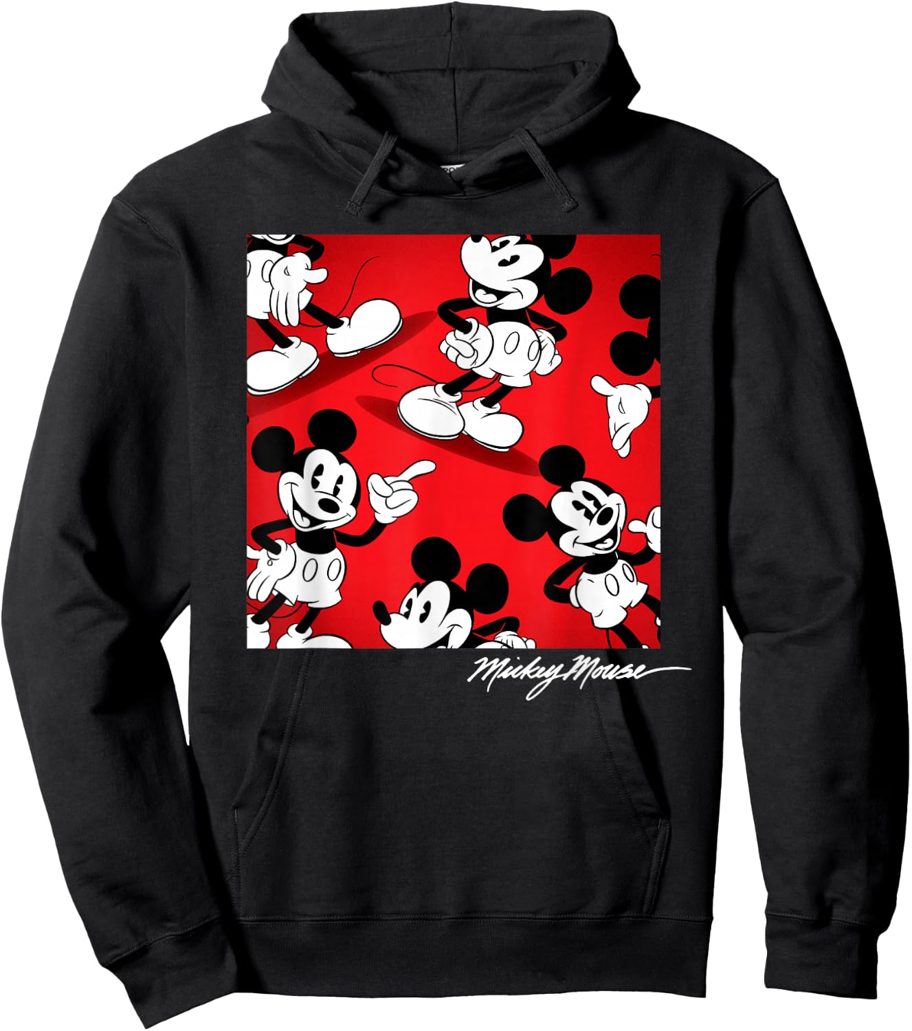 Disney - Mickey Mouse Square Signature Hoodie - Hoodie | Black