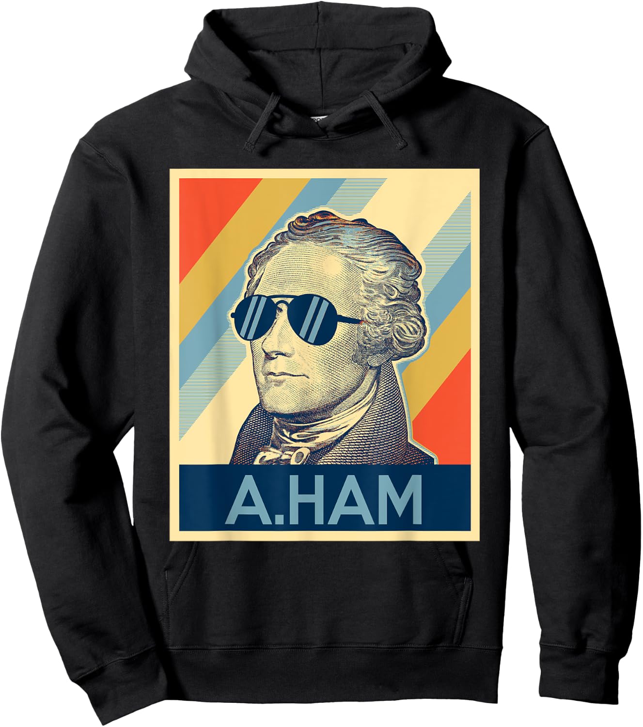 Hamilton wearing sunglasses Hoodie - Hoodie | Black