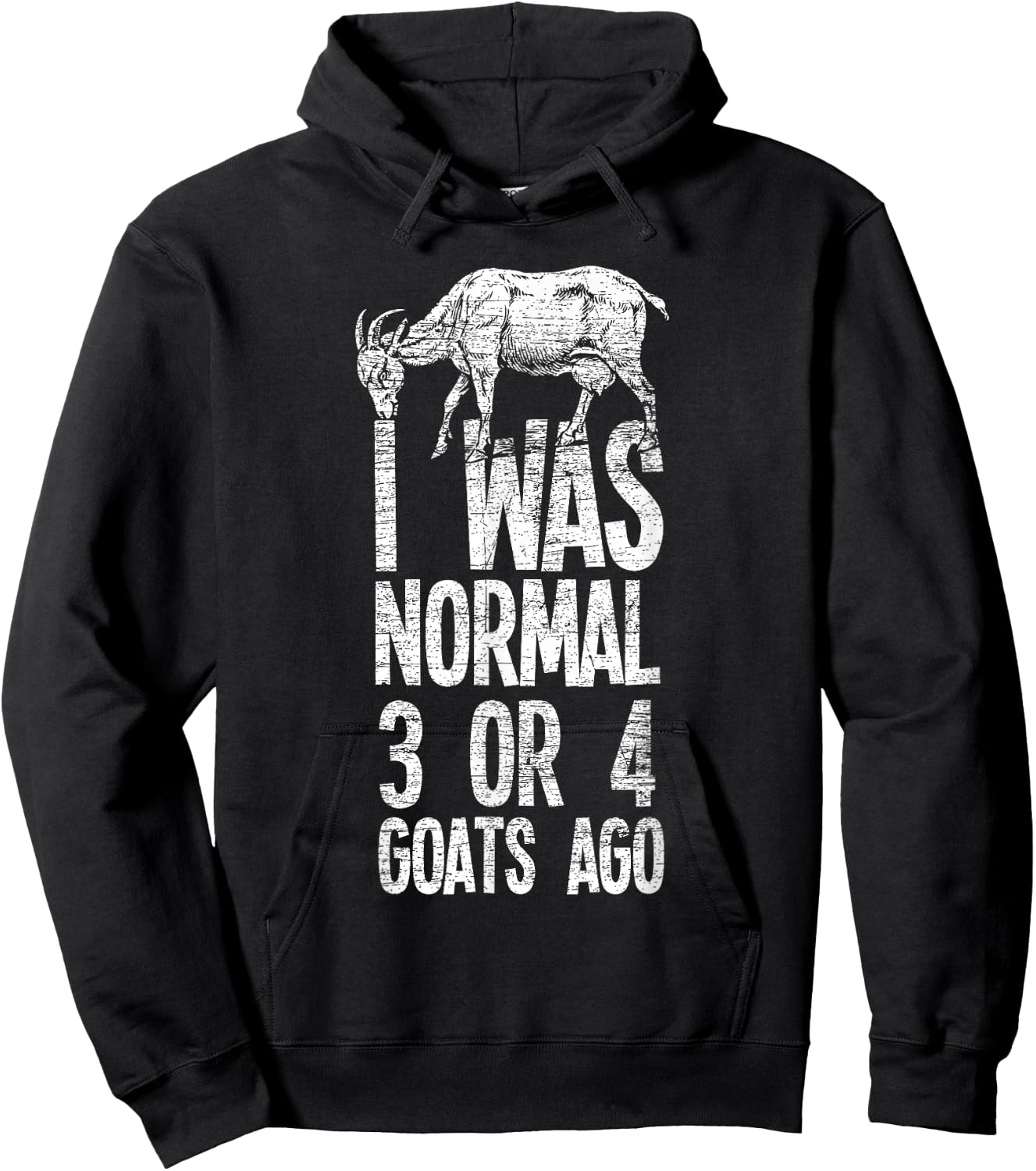 Three or four goats ago I was still a normal goat Hoodie - Hoodie | Black