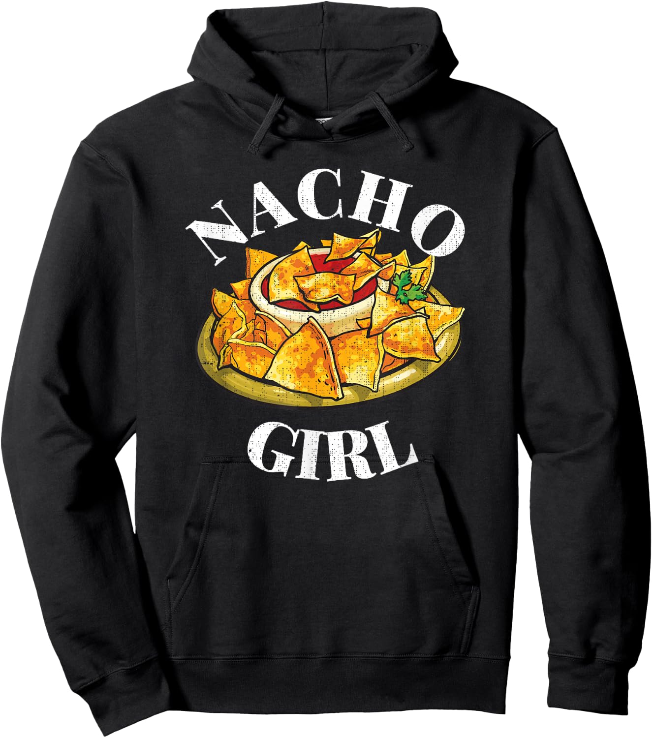 Taco Every Tuesday Nacho Pun Not Your Girl Nacho Girl Hoodie - Hoodie | Black