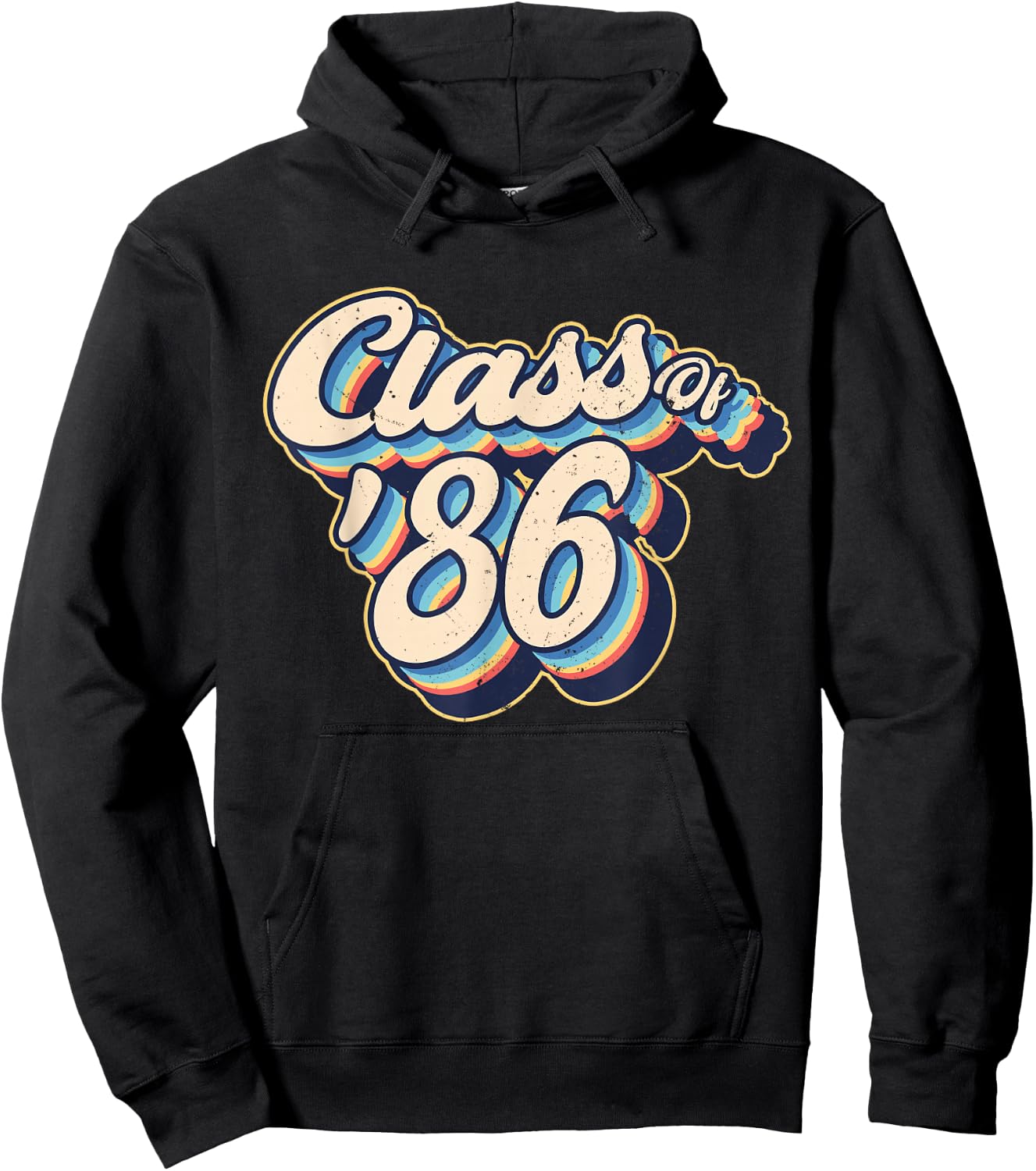 Vintage Class of 1986 Reunion High School Graduation Hoodie - Hoodie | Black