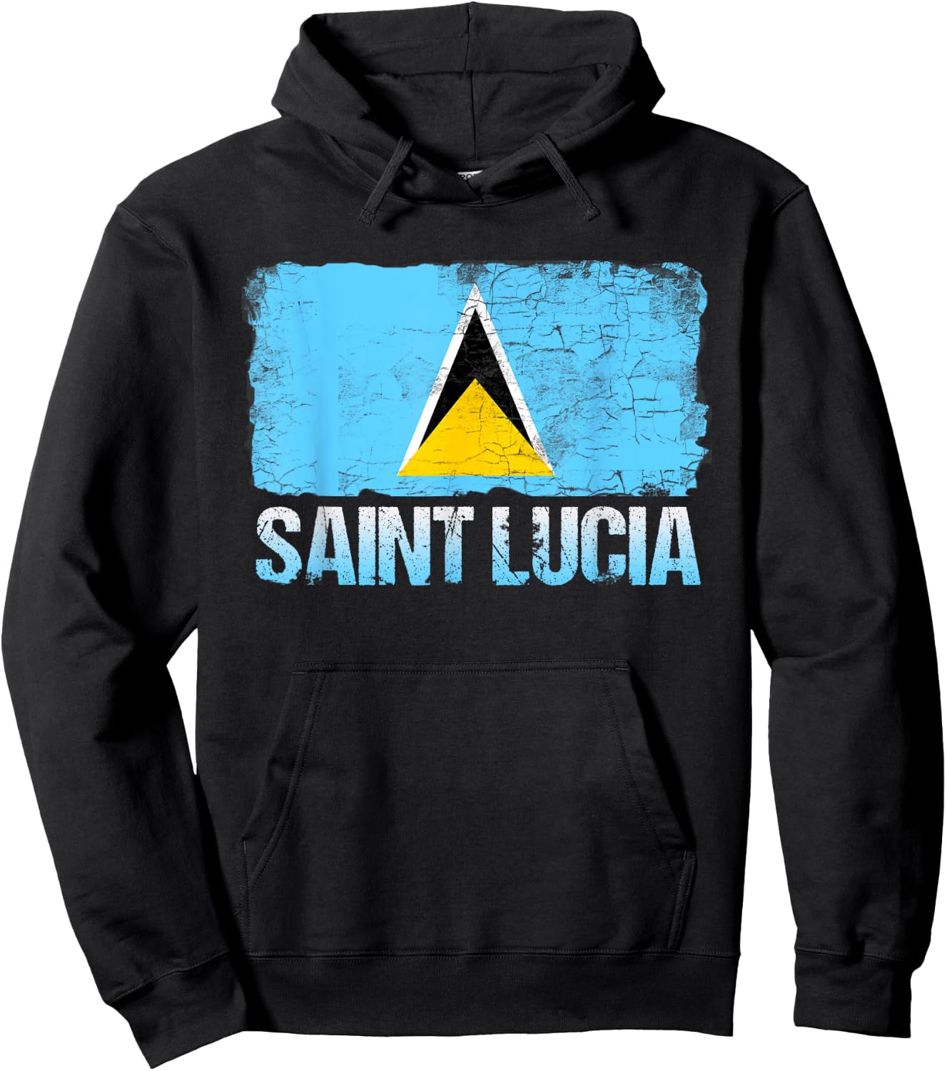 Saint Lucia Flag -Saint Lucian Flag Gift Hoodie - Hoodie | Black