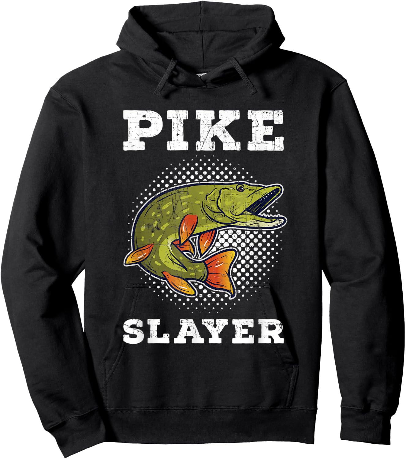 Pike Slayer Fishing Fisherman Northern Pike Hoodie - Hoodie | Black