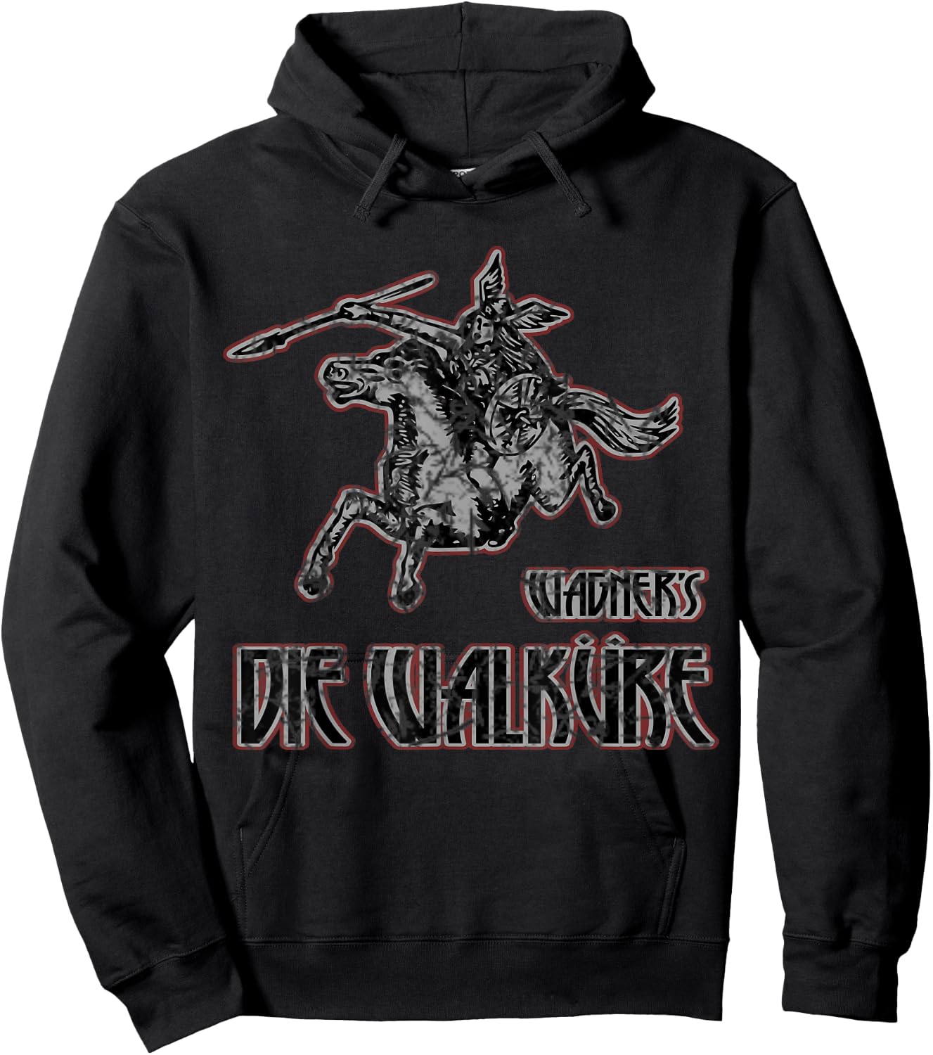 Wagner's Die Walkure epic music, Valkyrie distressed Hoodie - Hoodie | Black
