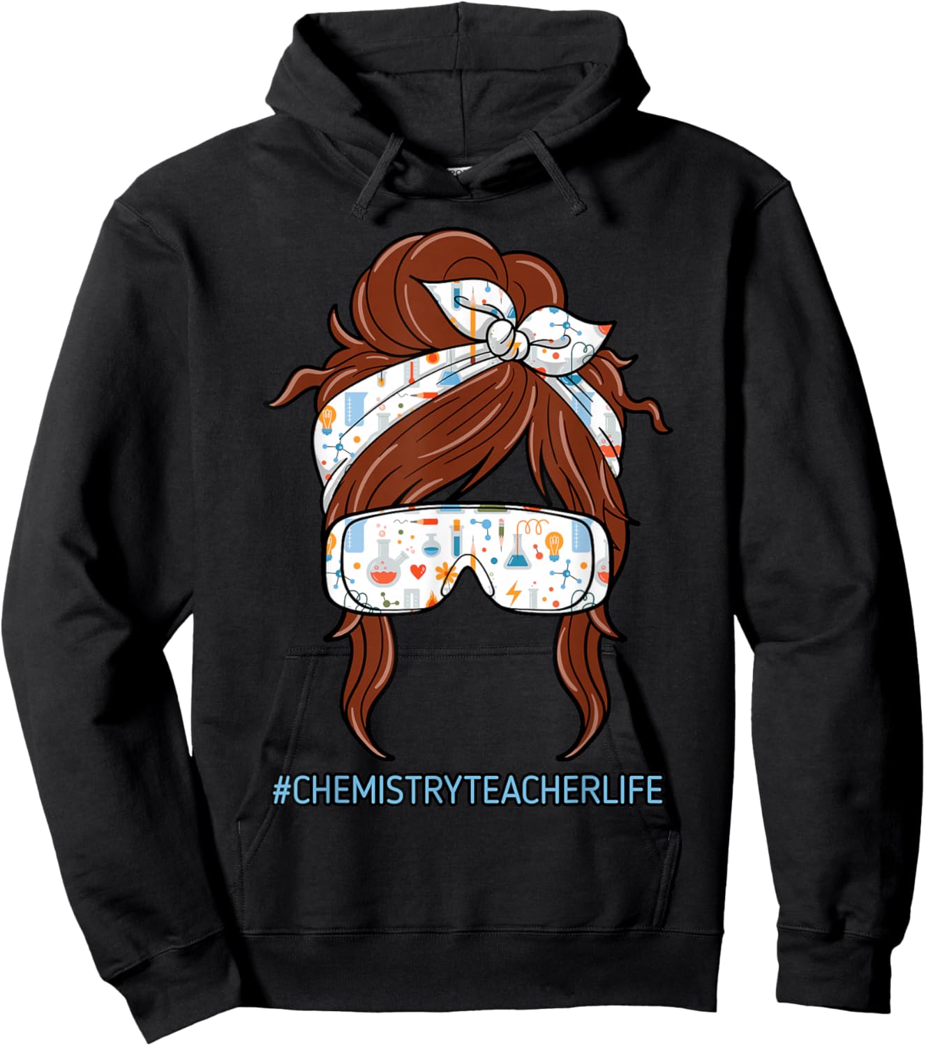 Chemistry Teacher Chemist Instructor Chemical Tubes Lab Hoodie - Hoodie | Black