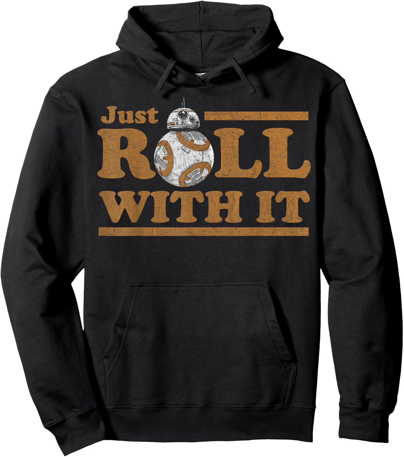 Star Wars Last Jedi Retro Just Roll BB-8 Graphic Hoodie - Hoodie | Black