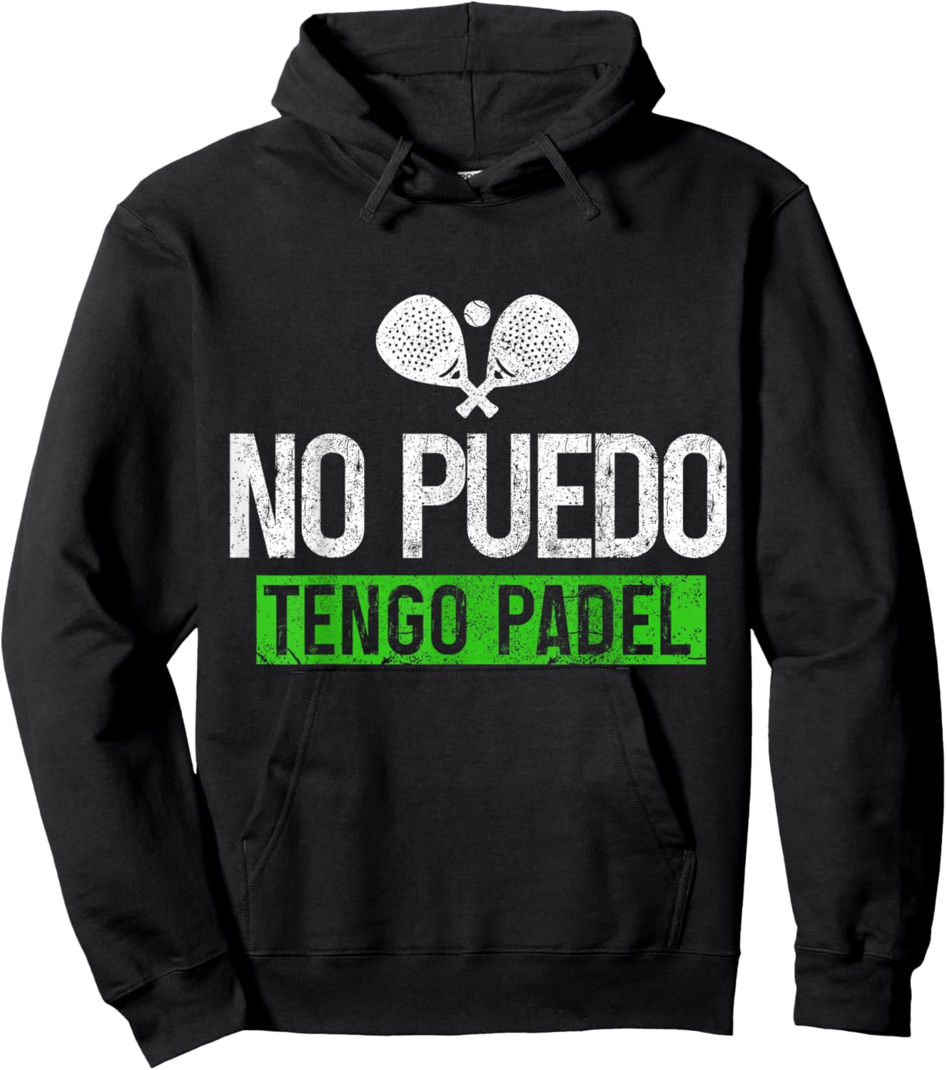 Padel Spanish No Puedo Tengo Padel Funny Hoodie - Hoodie | Black