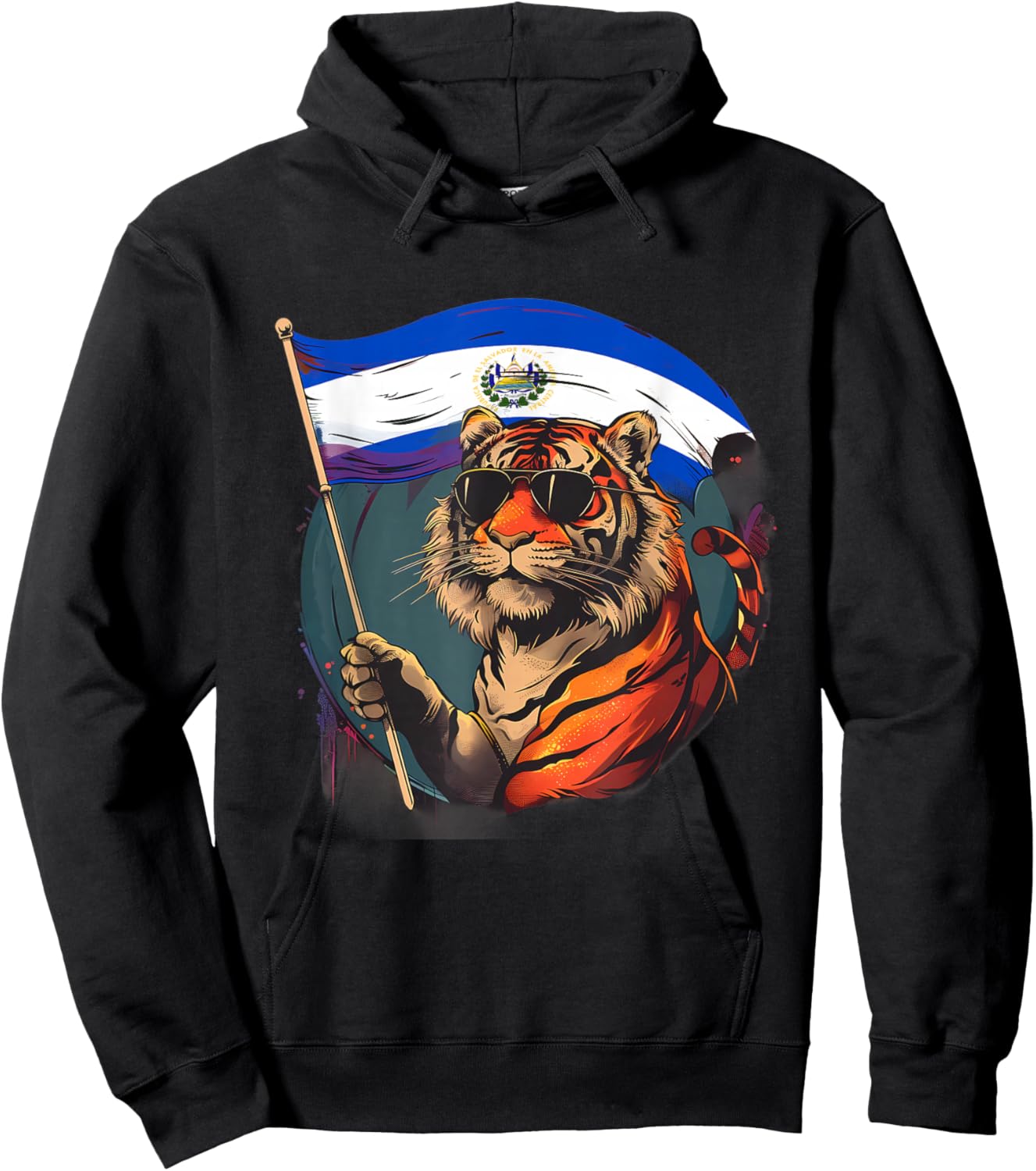 El Salvadorian Pride El Salvador Tiger El Salvadorian Roots Hoodie - Hoodie | Black