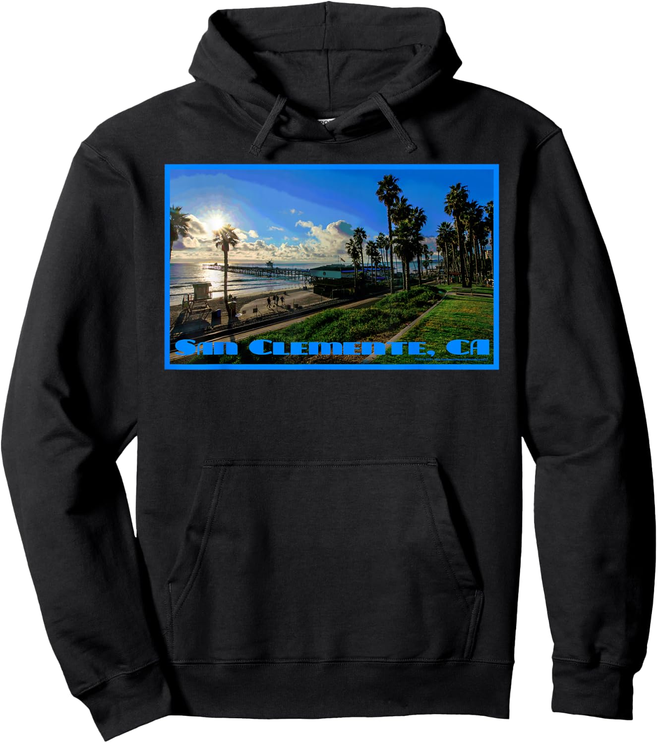 San Clemente California Beach Shirt Hoodie - Hoodie | Black